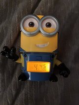 minion clock lights up in Wheaton, Illinois