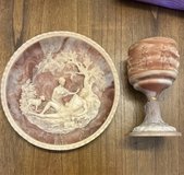 Inoclay 1977 “She Walks in Beauty” Gayle Bright Appleby Collector Plate and Chalice in Joliet, Illinois