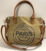 Like New! Canvas Francaise Paris Shoulder / Crossbody Tote Purse / Bag in Joliet, Illinois