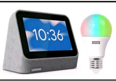 New Lenovo Smart Clock 2 w/Smart Bulb in Fort Polk, Louisiana