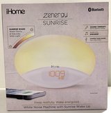 New! iHome Zenergy Sunrise White Noise Machine - Alarm clock - USB Charge port - Bluetooth Speaker in Joliet, Illinois