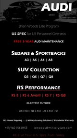 •	US-Spec Audi for Military Overseas in Wiesbaden, GE