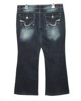 LEI Sophia Hipster Flare Denim Jeans Juniors 15S 15 Short w Button Flap Pockets in Oswego, Illinois