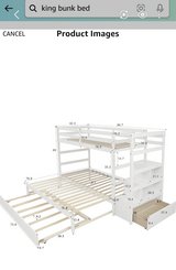 GREY: Twin/Twin OR Twin/King bunk bed with storage in Batavia, Illinois