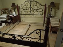 Cal_King bed with box springs, mattress, 4 inch thick topper in 29 Palms, California