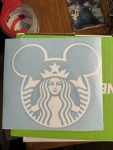Starbucks/Disney window decal in Murfreesboro, Tennessee