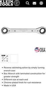 Klein tools ratcheting box wrench 11/16 & 3/4 in Leesville, Louisiana