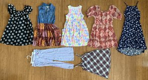 Girls 7 - 8 (Youth Med) 7pc Clothing Bundle - Dresses Pants & 1 Top - EUC *$14 takes ALL* in Bolingbrook, Illinois