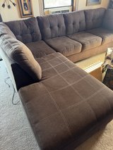 Brown Sectional Couch with Chaise in Alamogordo, New Mexico