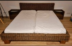 King size Bed with nightstand and matress in Stuttgart, GE