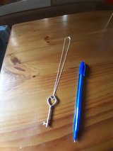 Silver plated heart key necklace in Lakenheath, UK