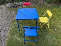 Kids (foldable) table and (3) chairs in Wiesbaden, GE