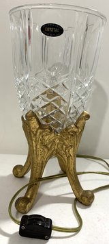 Vintage Table Lamp - Lead Crystal Top - metal 4 leg base - 10"H Light in Bolingbrook, Illinois
