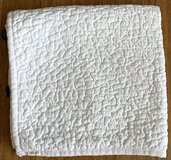 Arhaus 25" x 25" white quilted Euro Pillow Sham *EUC* in Naperville, Illinois