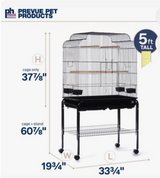 5-foot tall spacious bird cage in Chicago, Illinois