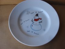SET OF FOUR NEW POTTERY BARN HOLIDAY CHEER SALAD PLATES in Oswego, Illinois
