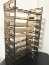 9 black office sorting trays in Keesler AFB, Mississippi