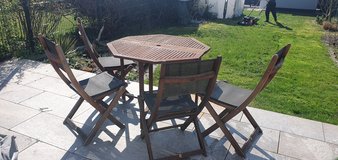 Wooden patio set in Wiesbaden, GE