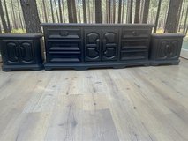 Oversized Thomasville Dresser & Nightstands 3pc Bedroom Set Solid Wood Black Satin New in Kingwood, Texas