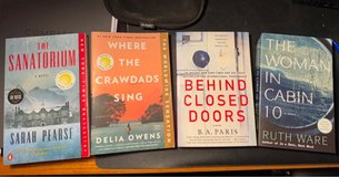 Books-Sanitorium, Where the Crawdads Sing, Behind Closed Doors, The Women in Cabin 10 in Temecula, California