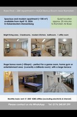 2-Bedroom Apartment + Huge Bonus Room in Kaiserslautern in Ramstein, Germany