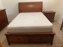 Queen Sleigh bed w/ mattress, cedar lined dresser & night stand in Alamogordo, New Mexico