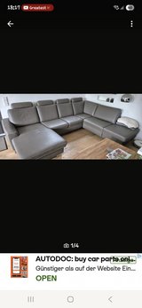 sofa in leather with electric feature in Wiesbaden, GE