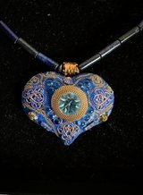 Waszak Heart Necklace | Gold-Plated Brass | New | after G. Klimt in Grafenwoehr, GE