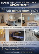 Spacious and modern apartment in Kaiserslautern-Dansenberg in Ramstein, Germany