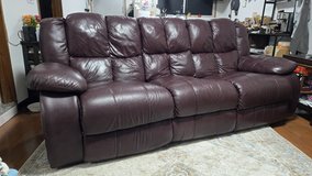 Reclining leather couch in Okinawa, Japan