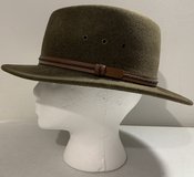 Pendleton Men's Large Wool Hat - Olive Fedora w/leather band - *EUC* in Orland Park, Illinois