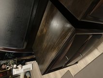 Dark cherry wood Queen platform bed in Phoenix, Arizona