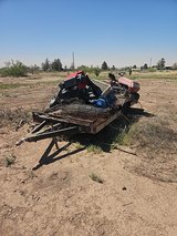 homemade trailer and scrap metal in Alamogordo, New Mexico