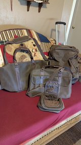 NEW 4-Pc Angola matching Luggage Set – Rolling Duffel, 2 Weekend Bags, Toiletry Bag – Chocolate ... in Lawton, Oklahoma