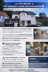 ???? PCS READY – PET FRIENDLY FAMILY HOME NEAR RAMSTEIN ?? in Ramstein, Germany