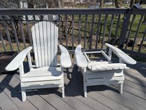 Adirondack Chairs (white, foldable, wood) in Naperville, Illinois