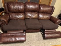 Leather sofa with 2 reclining seats in Westmont, Illinois