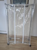 Portable Clothes Rack with Cover on Wheels – Wardrobe Storage in Ramstein, Germany