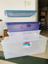 4 Clear Storage Bins in Okinawa, Japan