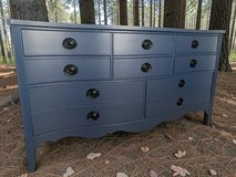 Large Dixie Bedroom Dresser Chest Solid Wood Navy Satin 8 Drawers New in Kingwood, Texas