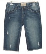 (1) American Rag Cie Distressed Studded Cut Off Denim Jean Bermuda Shorts Juniors 5 in Yorkville, Illinois