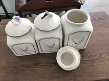 Villeroy and Boch, flour/sugar/cookie jars (three jar set): "Vieux Luxembourg Charm" motif in Stuttgart, GE