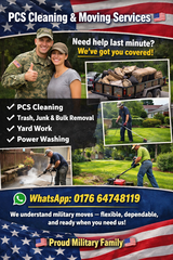 PCS Cleaning & Moving Services ????  Need help last minute? We’ve got you covered!  ?? PCS Clean... in Ramstein, Germany