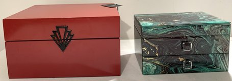 New! Large rust Keepsake / Trinket Box -OR- green Jewelry Box *$10ea in Chicago, Illinois