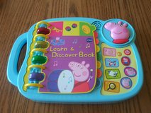 VTech Peppa Pig Learn and Discover Book Blue  Lights Sounds in Morris, Illinois