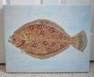 Flounder, 16"x20" Canvas of Original Art in Houston, Texas