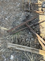 Homemade clothes line posts in Alamogordo, New Mexico