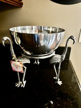 New 3-Flamingo Stand with Bowl - Aluminum in Naperville, Illinois