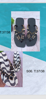 Handmade Havaianas  decorated with stones in Stuttgart, GE