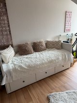 IKEA Hemnes Daybed / Guest Bed – Pull-out to Double – Mattress included! in Ramstein, Germany